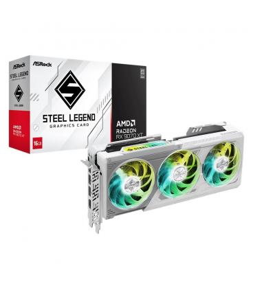 Tarjeta grafica asrock rx 9070 xt steel legend 16gb gddr6 - 3x dp - 1x hdmi pci express 5.0