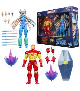 Figura hasbro marvel legends series iron man vs marvel's spiral