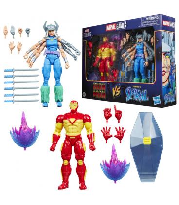 Figura hasbro marvel legends series iron man vs marvel's spiral