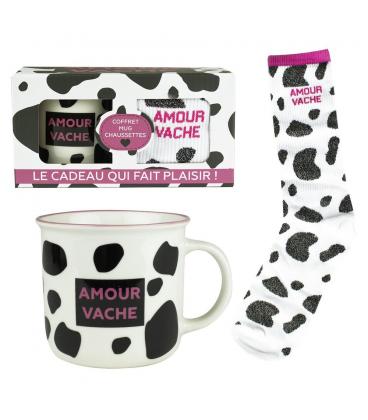 Taza + calcetines enesco amour vache