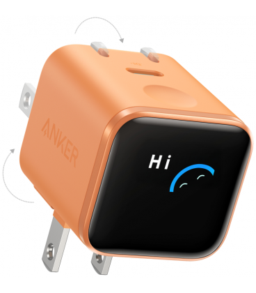 CARGADOR ANKER NANO 45W SMART DISPLAY NARANJA