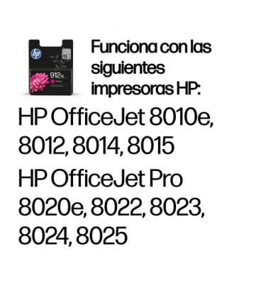 HP Cartucho de tinta Original 912XL magenta de alta capacidad