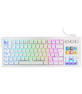 Teclado gaming mecánico mars gaming mk-master/ switch rojo/ blanco/ incluye smartdeck