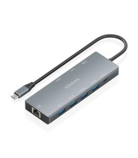 Docking usb tipo-c aisens asuc-9p051-gr/ 1xdisplayport/ 1xhdmi 4k/ 4xusb/ 1xusb tipo-c/ 1xrj45/ 1xusb tipo-c pd/ gris