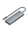Docking usb tipo-c aisens asuc-9p051-gr/ 1xdisplayport/ 1xhdmi 4k/ 4xusb/ 1xusb tipo-c/ 1xrj45/ 1xusb tipo-c pd/ gris