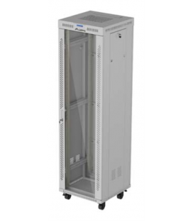ARMARIO RACK LANBERG 19" 42U 600X600 CON LCD PUERTA DE CRISTAL FLAT PACK GRIS