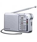 Radio portátil panasonic rf-p150d/ con batería/ a pilas/ plateada