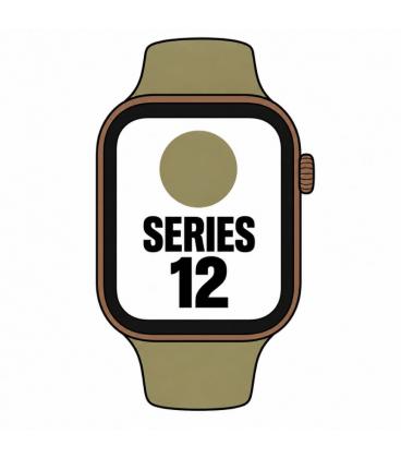 Apple watch series 12/ gps/ 42mm/ bronce oscuro/ correa deportiva verde oliva (s/m)