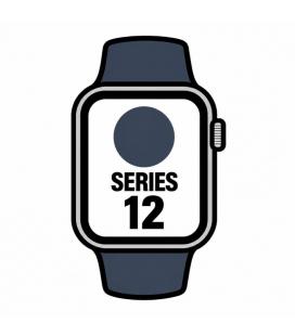 Apple watch series 12/ gps/ 46mm/ gris espacial/ correa deportiva azul marino (m/l)