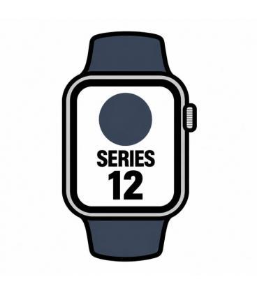 Apple watch series 12/ gps/ 46mm/ gris espacial/ correa deportiva azul marino (m/l)