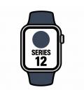 Apple watch series 12/ gps/ 46mm/ gris espacial/ correa deportiva azul marino (m/l)