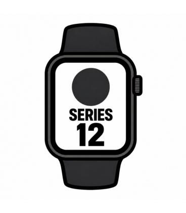 Apple watch series 12/ gps/ 46mm/ negro/ correa deportiva negra (m/l)