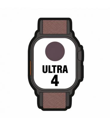 Apple watch ultra 4/ gps/ 49mm/ caja de titanio negro/ correa loop alpine burdeos l