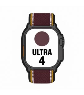 Apple watch ultra 4/ gps/ 49mm/ caja de titanio negro/ correa loop trail burdeos m/l
