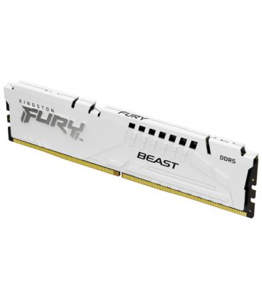 Memoria ram ddr5 16gb kingston - 6000mt - s - fury beast - cl36 - blanco