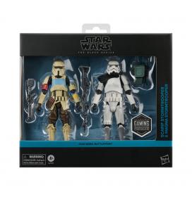 Pack 2 figuras hasbro star wars the black series battlefront scarf stormtrooper & magma stormtrooper