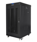 RACK CABINET 19" FREE-STANDING 22U/800X800 (FLAT PACK) WITH MESH DOOR LCD BLACK LANBERG V2