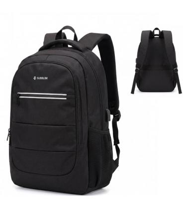 Mochila subblim city plus 26l backpack para portátiles hasta 16'/ puerto usb/ negra
