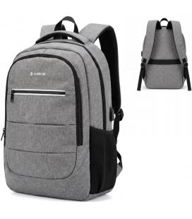 Mochila subblim city plus backpack para portátiles hasta 16'/ puerto usb/ gris