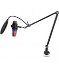 Micrófono Krom Kaze Pro USB cardioide y omnidireccional con RGB y brazo articulado