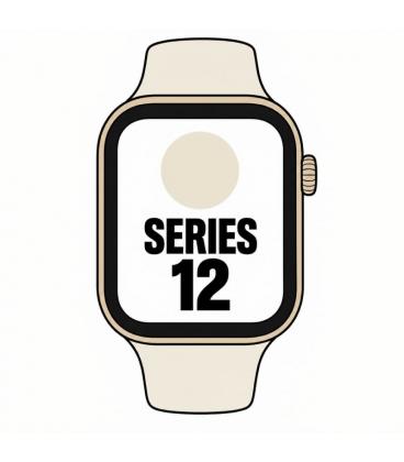 Apple watch series 12/ gps/ 46mm/ dorado claro/ correa deportiva arena (s/m)