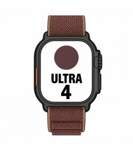 Apple watch ultra 4/ gps/ 49mm/ caja de titanio negro/ correa loop alpine burdeos m