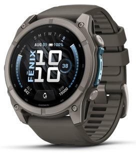 Garmin fēnix 9 GPS Bluetooth Wi-Fi 51mm Titanio con correa de silicona en gris