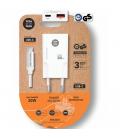 Cargador de pared tech one tech tec2231/ 1xusb tipo-c/ 1xusb + cable usb tipo-c/ 30w/ blanco