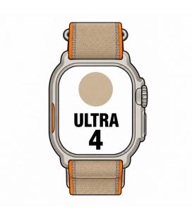 Apple watch ultra 4/ gps/ 49mm/ caja de titanio natural/ correa loop trail arena m/l