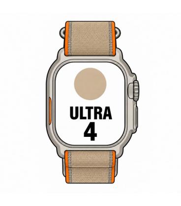 Apple watch ultra 4/ gps/ 49mm/ caja de titanio natural/ correa loop trail arena m/l