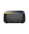 Docking conceptronic donn36b usb - c rgb doble bahia sata hdd ssd 2.5 pulgadas 3.5 pulgadas clonado offline 2xusb - a sd