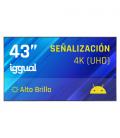 iggual Pantalla señalización 4K 43" Alto Brillo