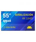 iggual Pantalla señalización 4K 55" Alto Brillo