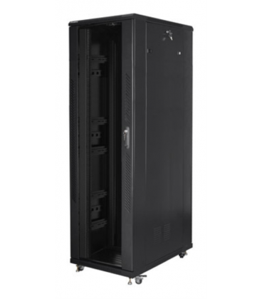 ARMARIO RACK LANBERG 19" 42U 800X1200 PUERTA DE CRISTAL FLAT PACK NEGRO