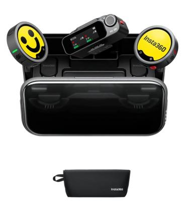 Micrófono inalámbrico con clip insta360 mic pro (2 tx + 1 rx)/ usb tipo-c/ incluye receptor/ 2 unidades