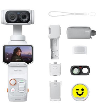 Cámara digital deportiva insta360 luna ultra pack creador/ 8k/ ángulo de visión 360º/ blanca