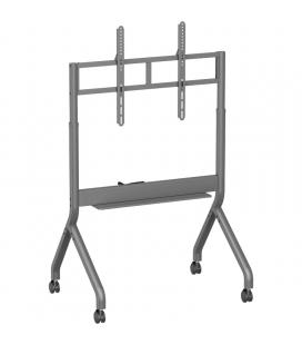 Soporte de suelo inclinable/ giratorio con ruedas y manivela aisens ft90e-469 para tv 55-90'/ hasta 90kg