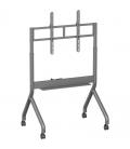 Soporte de suelo inclinable/ giratorio con ruedas y manivela aisens ft90e-469 para tv 55-90'/ hasta 90kg