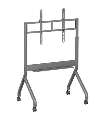 Soporte de suelo motorizado/ inclinable/ giratorio con ruedas y manivela aisens ftf90e-467 para tv 55-90'/ hasta 90kg