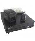 Pack para tpv approx apppospack4180usb-2d/ cajón portamonedas + impresora térmica de tickets + lector de códigos + rollos