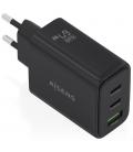 Cargador de pared gan aisens asch-67w3p087-bk/ 2xusb tipo-c/ 1xusb/ 67w