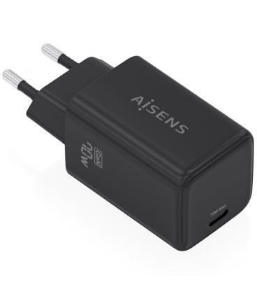Cargador de pared gan aisens asch-70w1p089-bk/ 1xusb tipo-c/ 70w