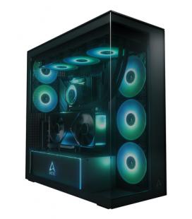 Caja gaming torre arctic xtender vg black (cristal tintado)