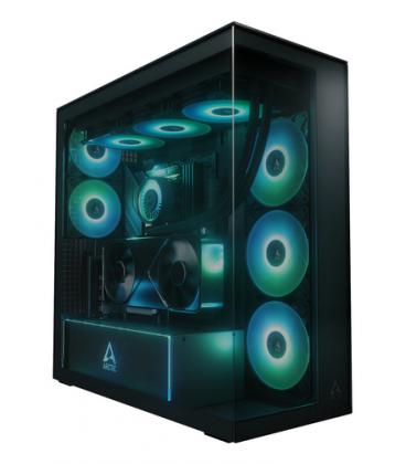 Caja gaming torre arctic xtender vg black (cristal tintado)