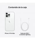 Telefono movil smartphone apple iphone 14 pro max 5g - 128gb - 6.7 pulgadas plata acondicionado