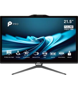Ordenador all in one msi pro ap222t - 622eu g7400 - 8gb - ssd 128gb - 21.5 pulgadas fhd - w11p - tactil - negro