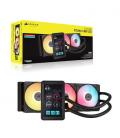 Kit refrigeracion liquida corsair icue link titan ii 360 rx lcd rgb 3x 120mm negro