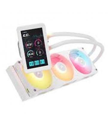 Kit refrigeracion liquida corsair icue link titan ii 360 rx lcd rgb 3x 120mm blanco