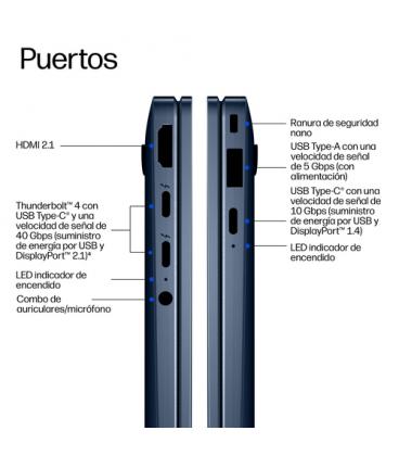 Portatil hp elitebook x flip g2i notebook ai u5 - 325 - 32gb - ssd 512gb - 14 pulgadas fhd+ - w11p - tactil