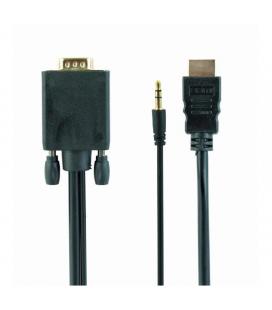 Gembird cable hdmi a vga + audio 1.8 mt negro